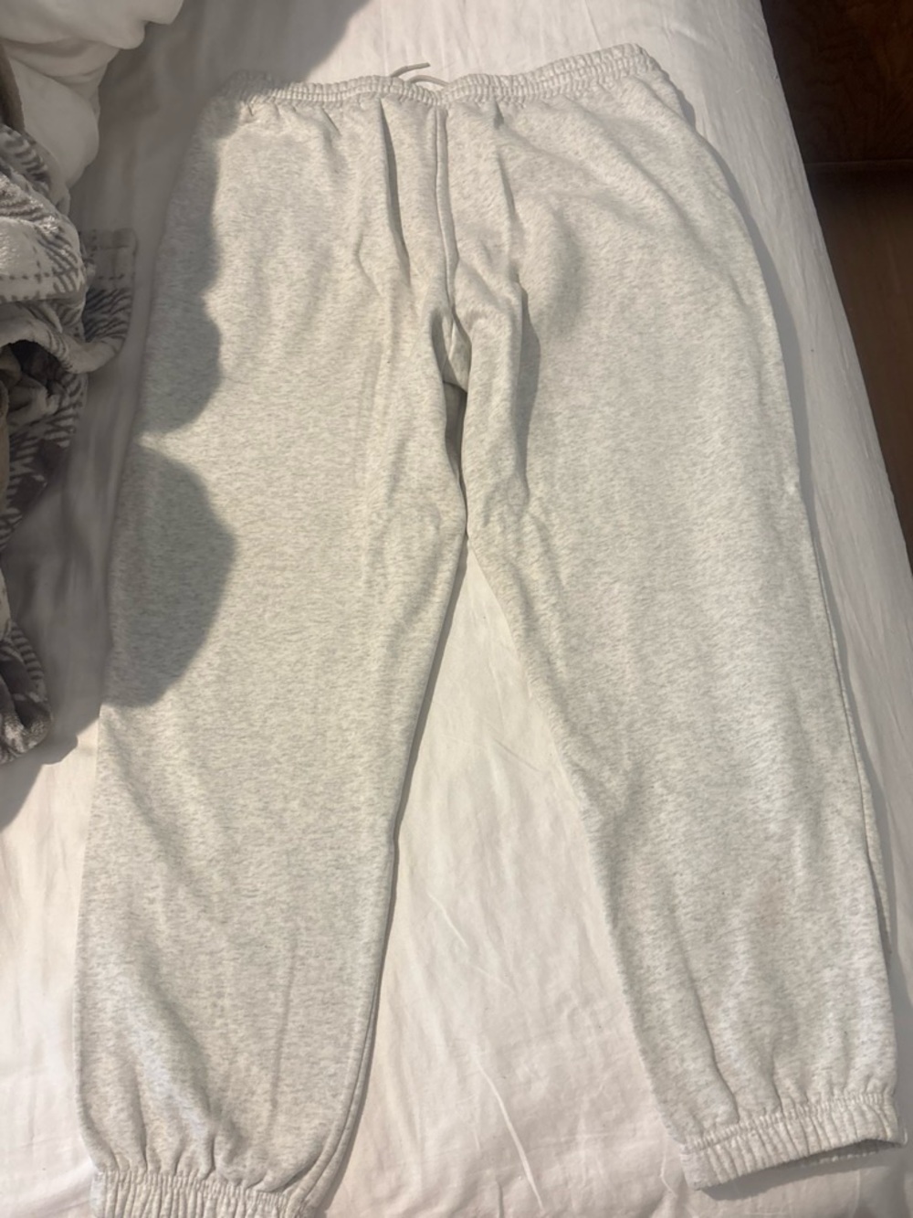 Fabletics Light Gray Track Joggers - Picture 2 of 3